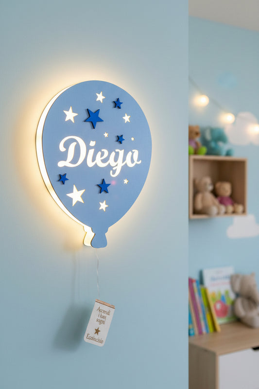 Lampada Palloncino LED da Parete - Decorazione Cameretta 3D