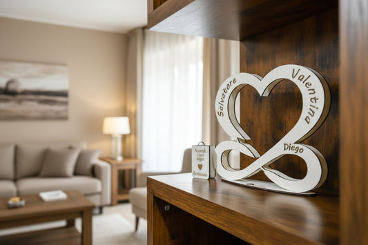 Lampada Infinito Personalizzata con Nomi - Regalo Famiglia LED